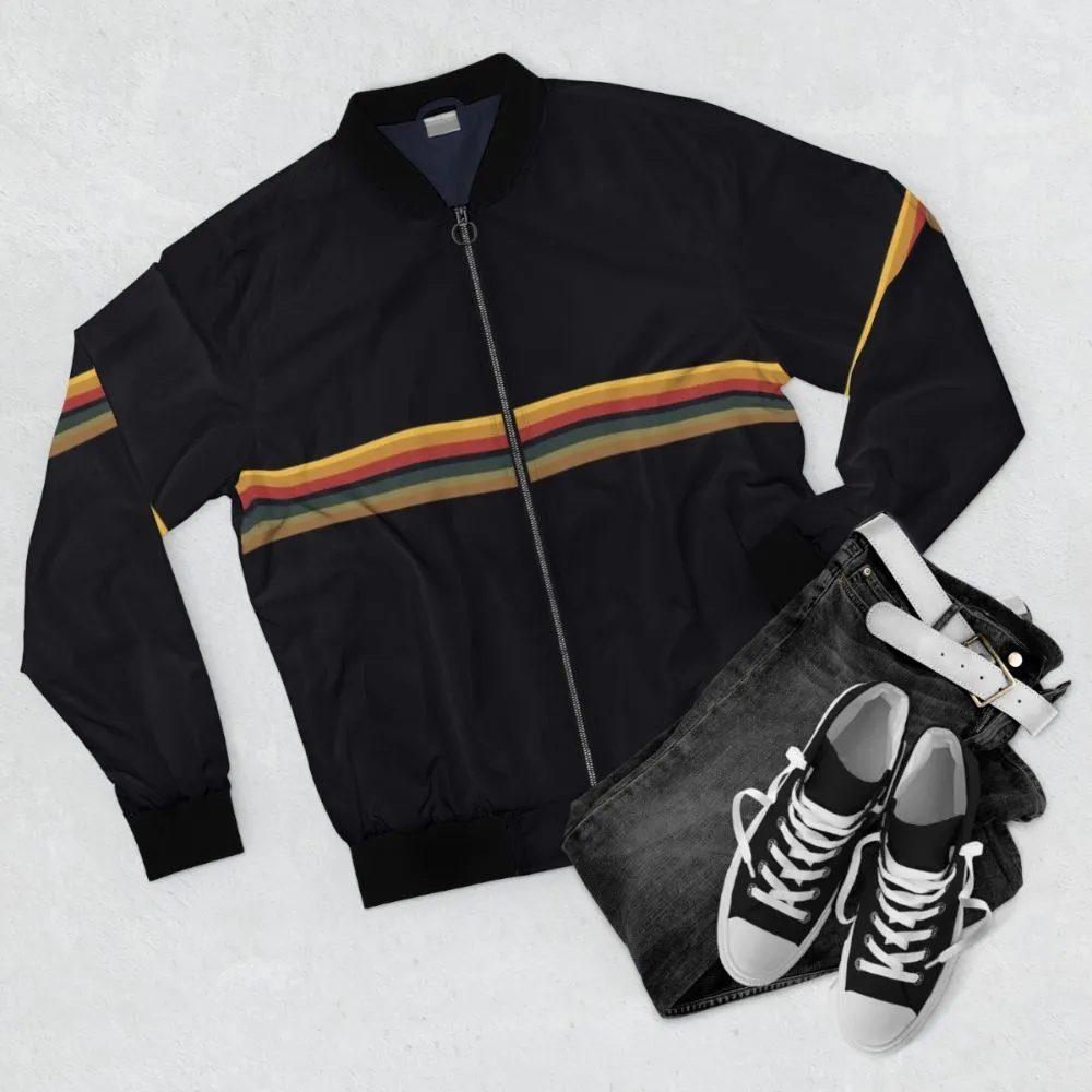 13th Doctor Rainbow Stripe Bomber Jacket (V1)