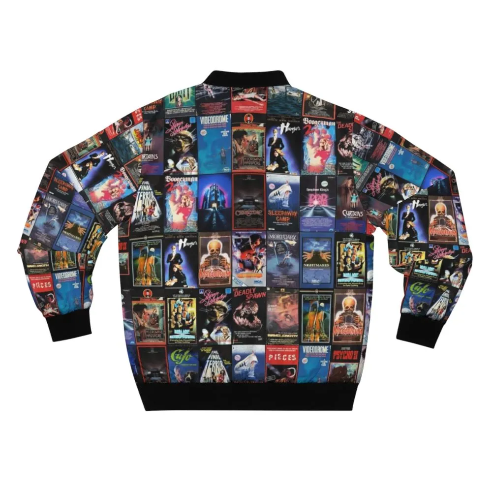 1980s Retro Horror VHS Artwork Bomber Jacket