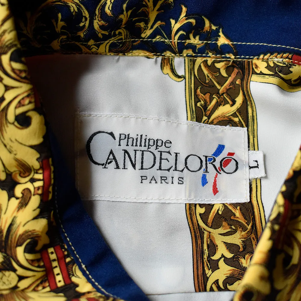 90's Philippe Candeloro Paris スカーフ柄シャツ 240711