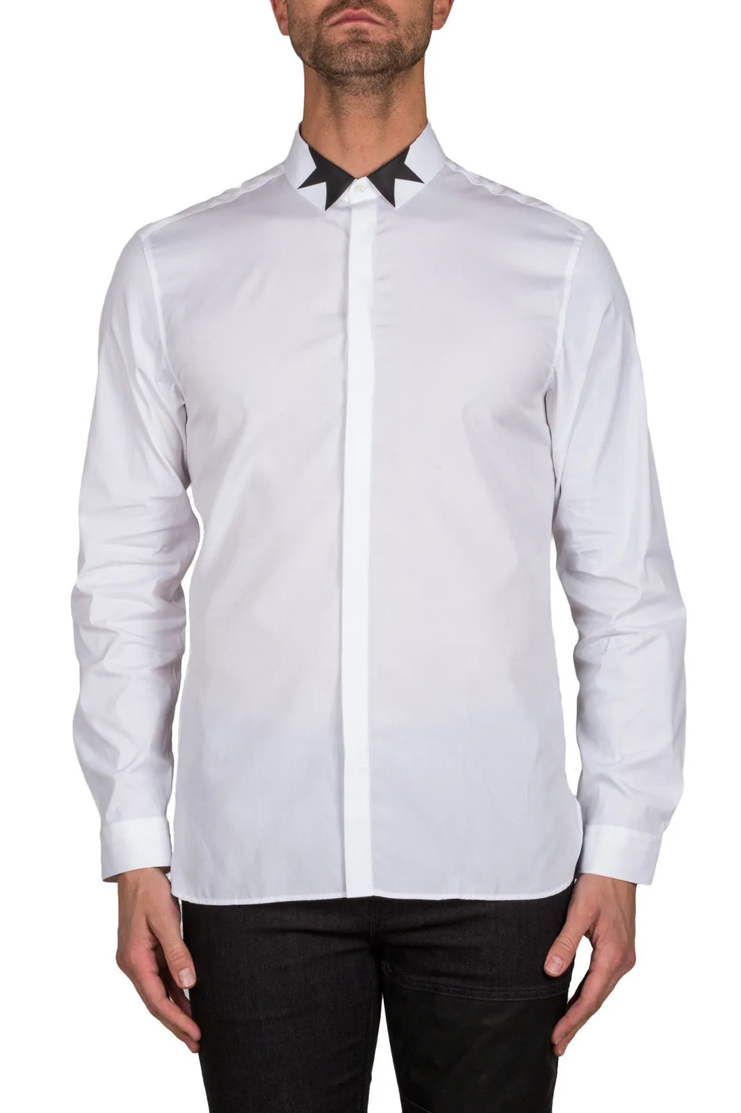 Abstract Bolt Collar Shirt