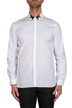 Abstract Bolt Collar Shirt