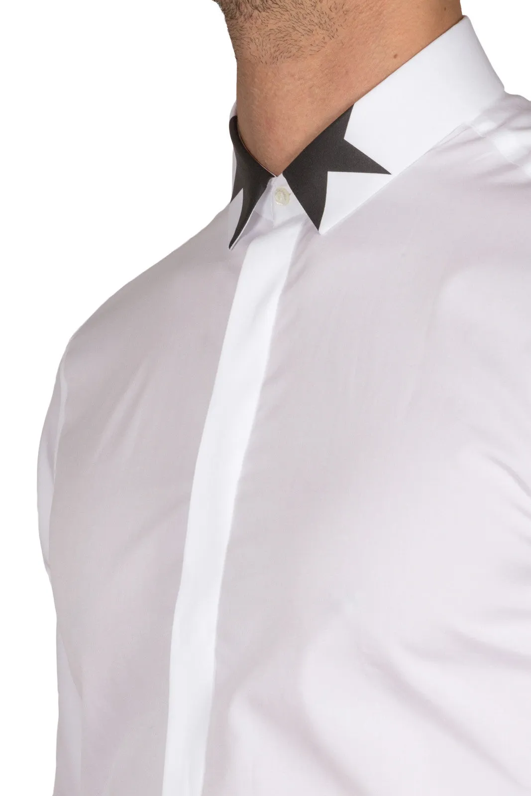 Abstract Bolt Collar Shirt