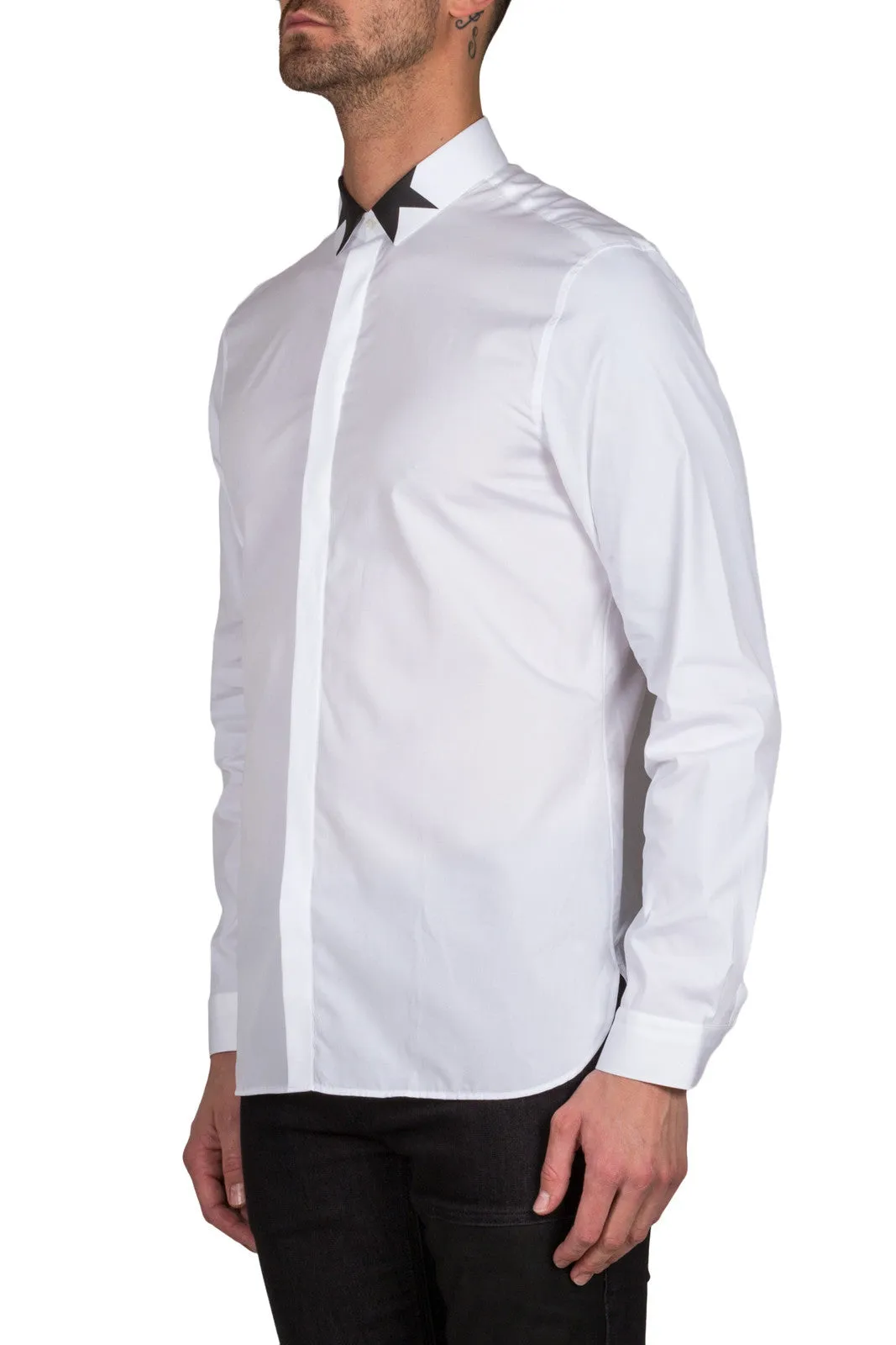 Abstract Bolt Collar Shirt