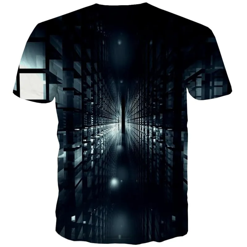 Abstract T shirts Men Harajuku Tshirts Cool Black Tshirt Printed Short Sleeve