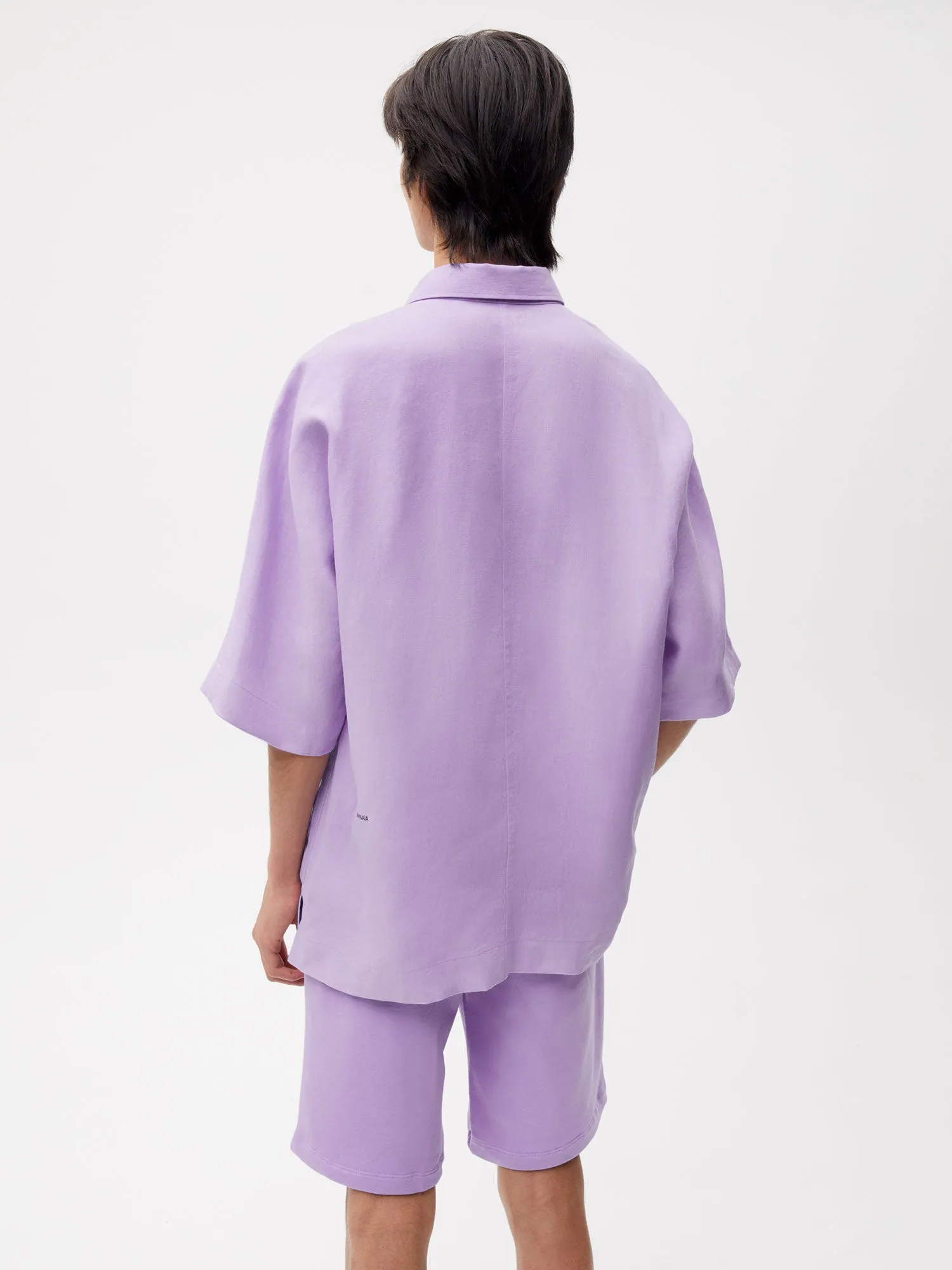 Aloe Linen Short Sleeve Shirt—orchid purple