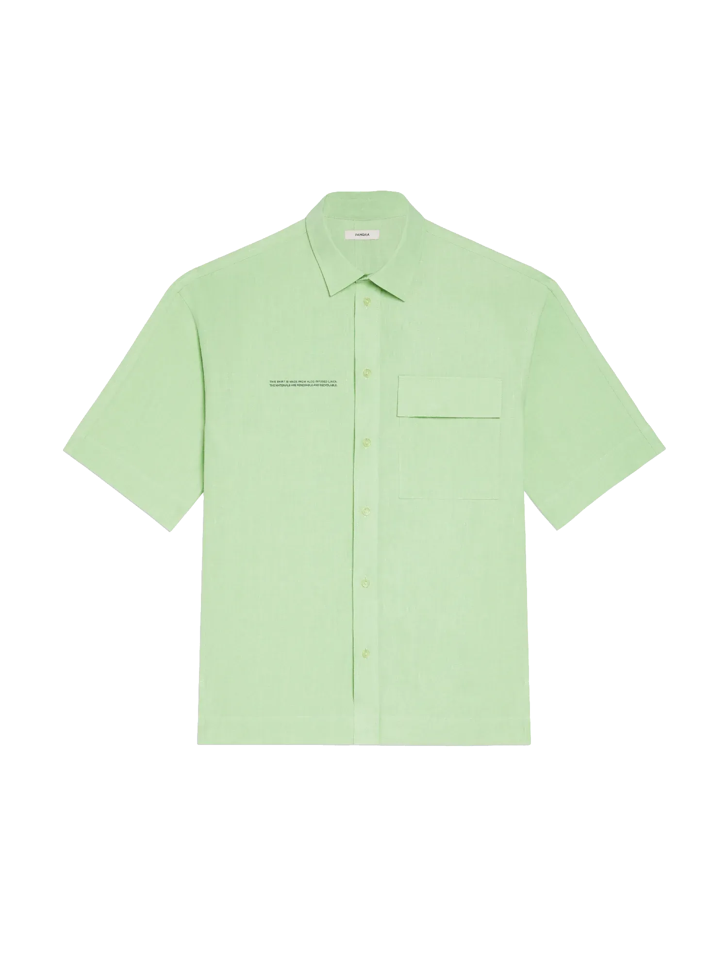 Aloe Linen Short Sleeve Shirt—pistachio