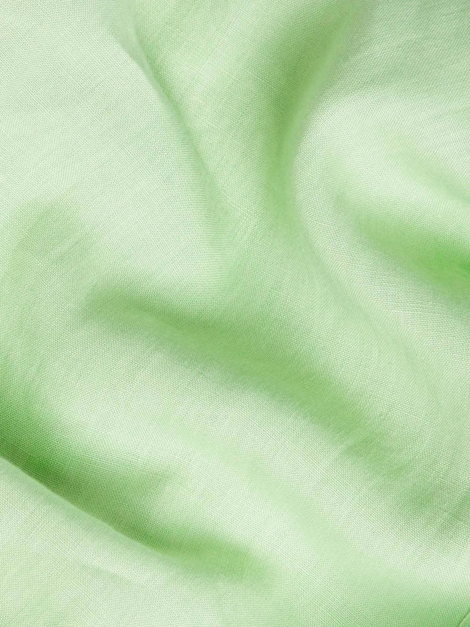 Aloe Linen Short Sleeve Shirt—pistachio
