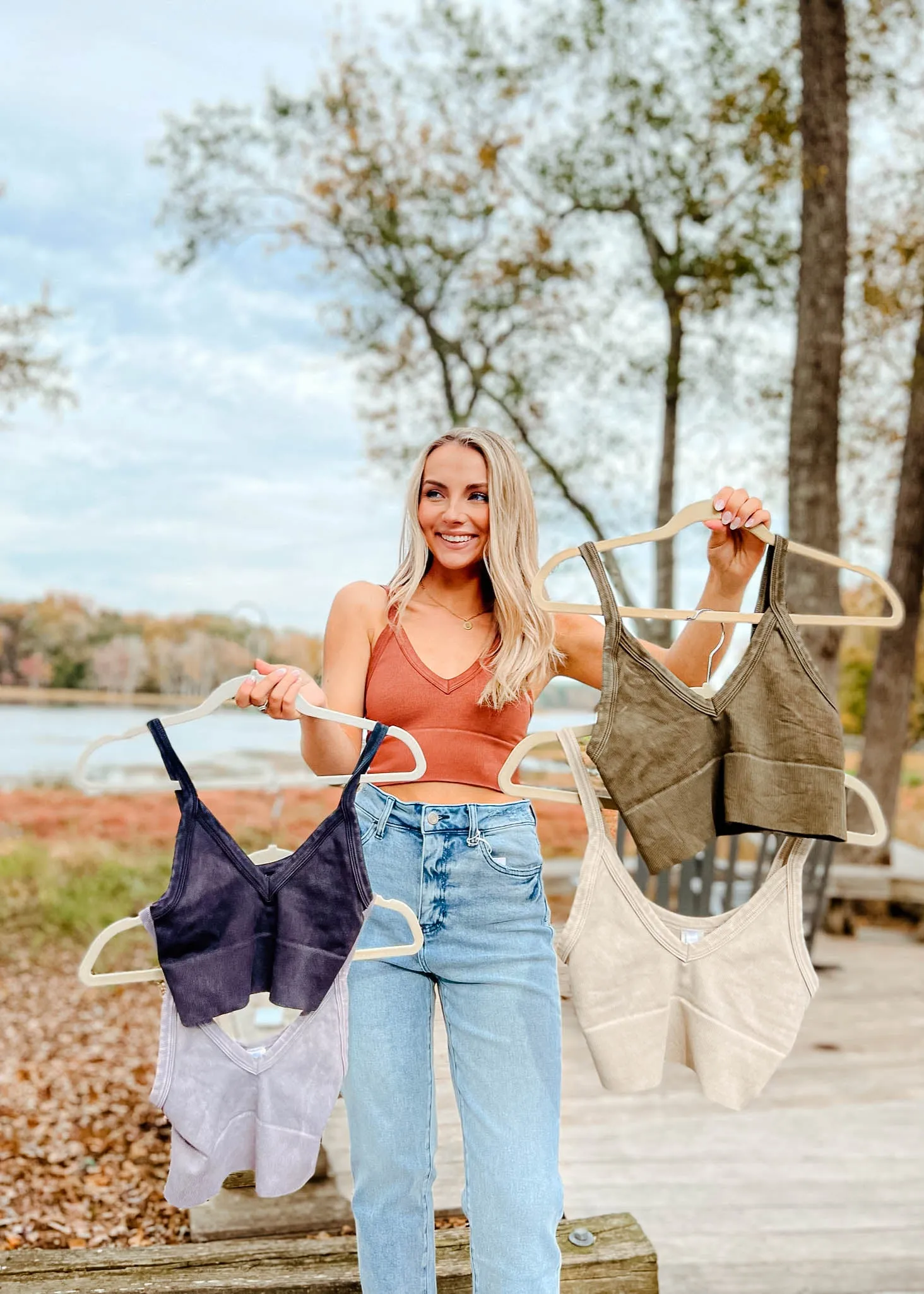 Amanda V Neck Crop Top