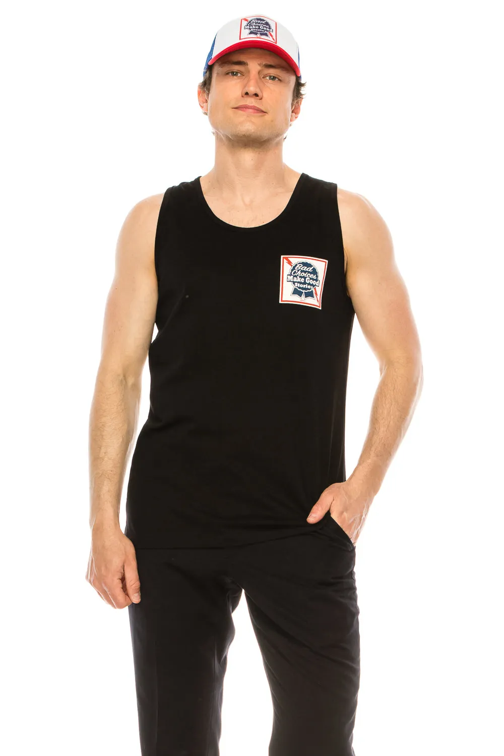 BAD CHOICES MAKE GOOD STORIES MEN'S TANK