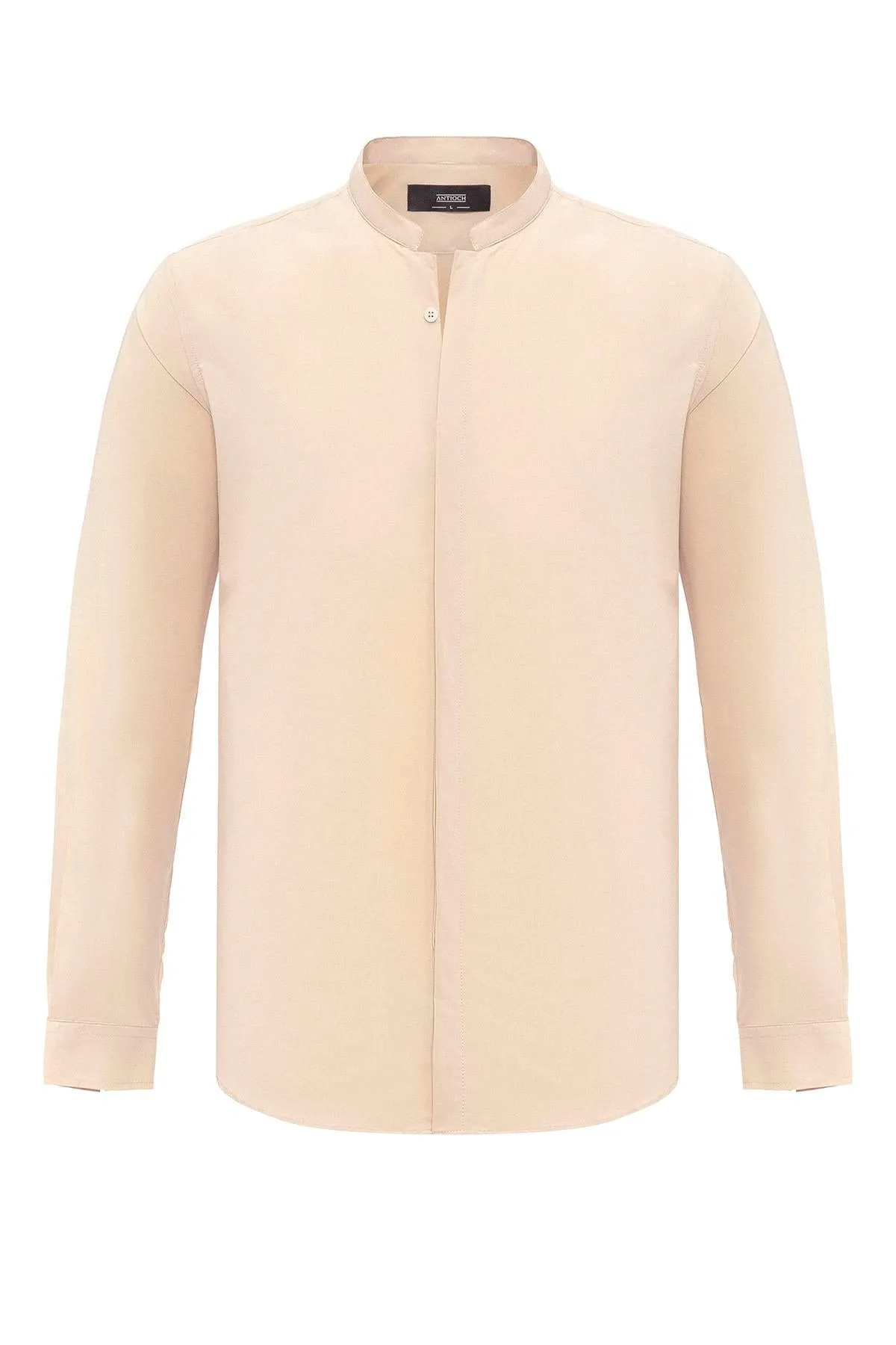 Beige Long Sleeve Men's Shirt - Wessi