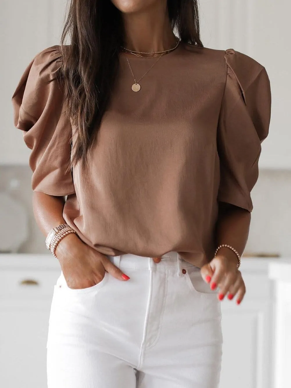 Bishop Sleeve Sweater Dress