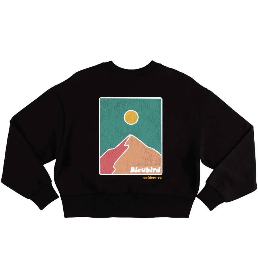 Bleubird Picos Cropped Crew - Black