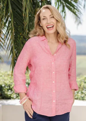 Casual Linen Shirt Watermelon