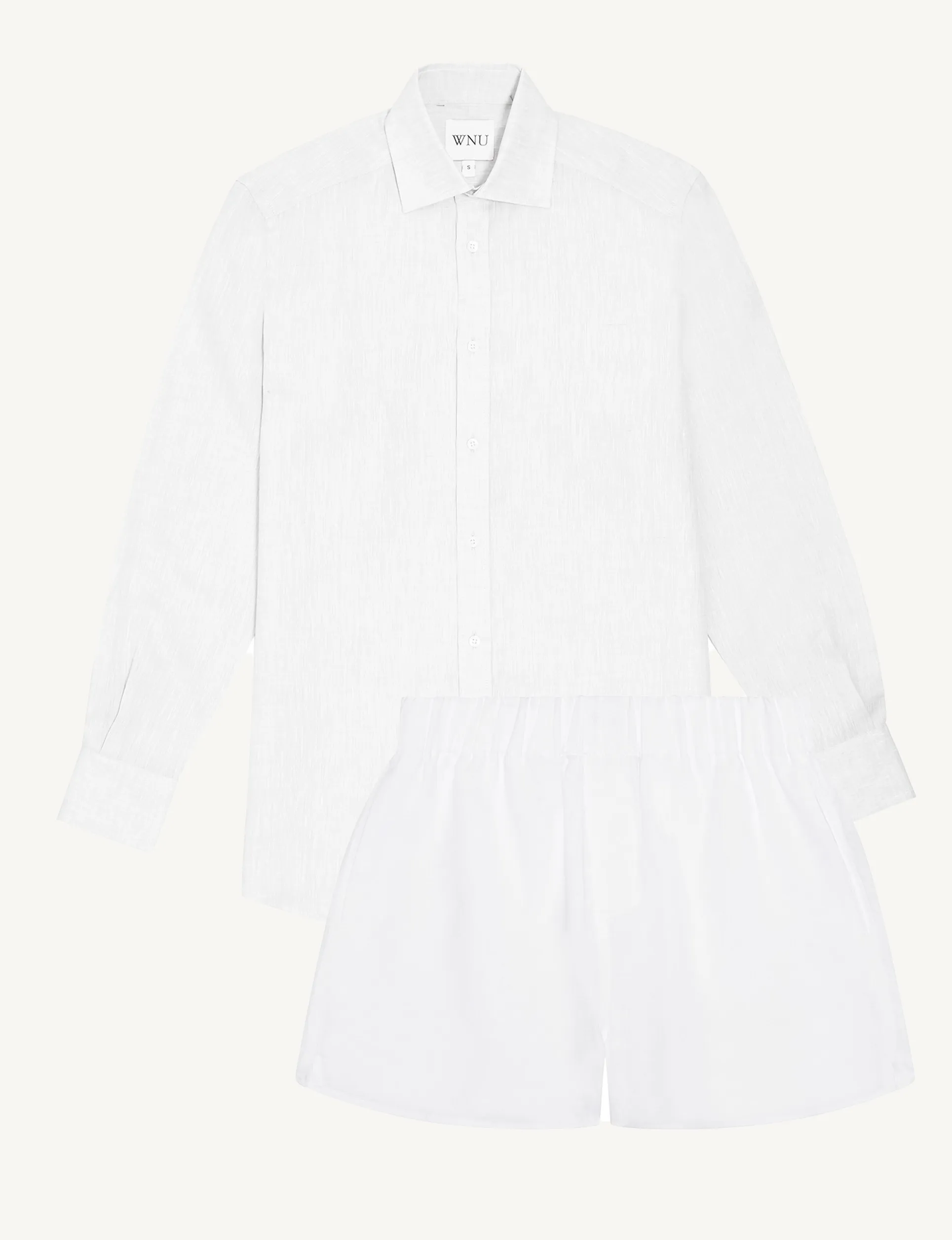 CO-ORD SET: LINEN, WHITE