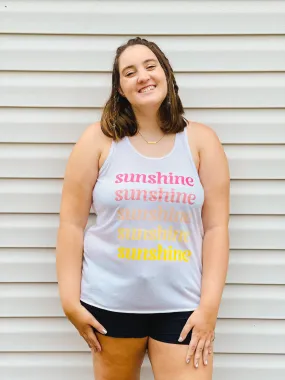 Colorful Sunshine Pleated Tank