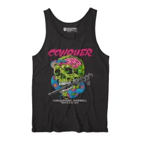 Conquer - Venom - on Black tank top