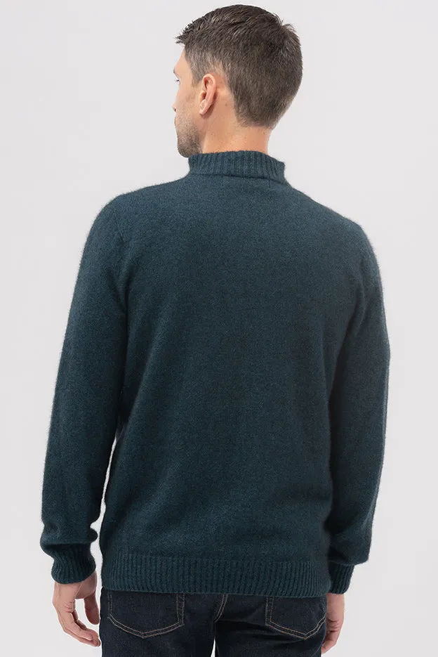Contrast Half Zip Sweater