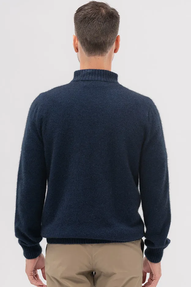 Contrast Half Zip Sweater