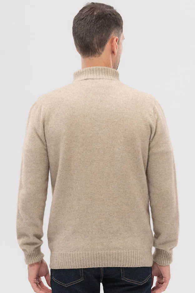 Contrast Half Zip Sweater