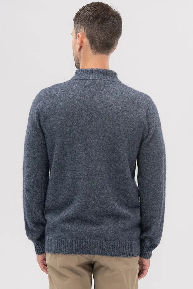 Contrast Half Zip Sweater