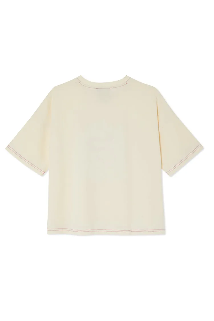 Cream Abstract Snake T-shirt