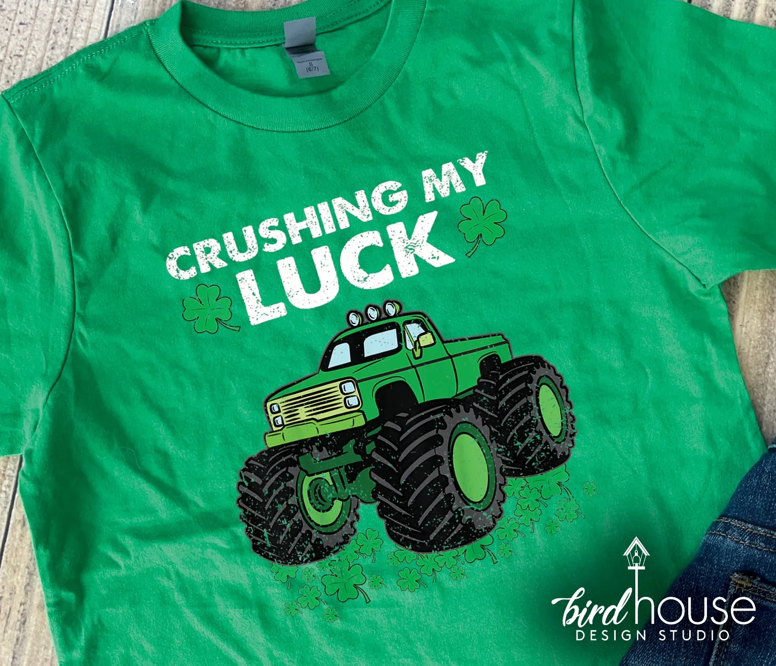 Crushing my Luck Truck Shirt, Cute St. Patricks day Graphic Tee