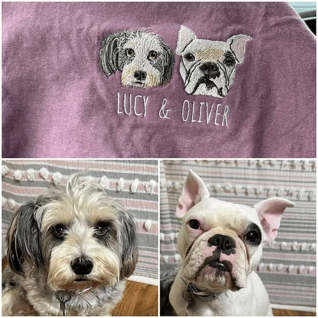 Custom Embroidery Unisex T-Shirt Personalised Photo&Text T-shirt Gift for Father's Day