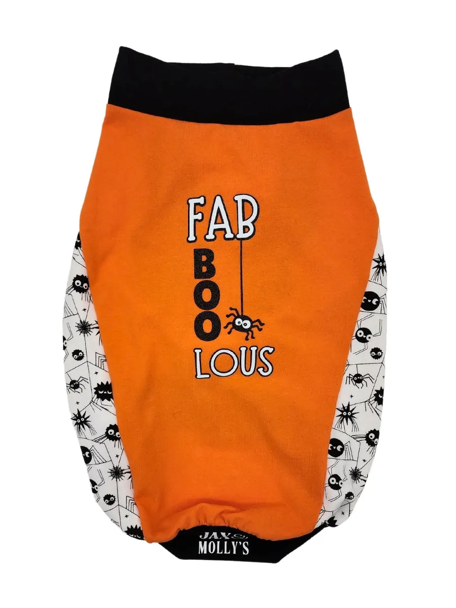 Custom Vinyl Print Dog Muscle Tank | Halloween Fab-Boo-Lous
