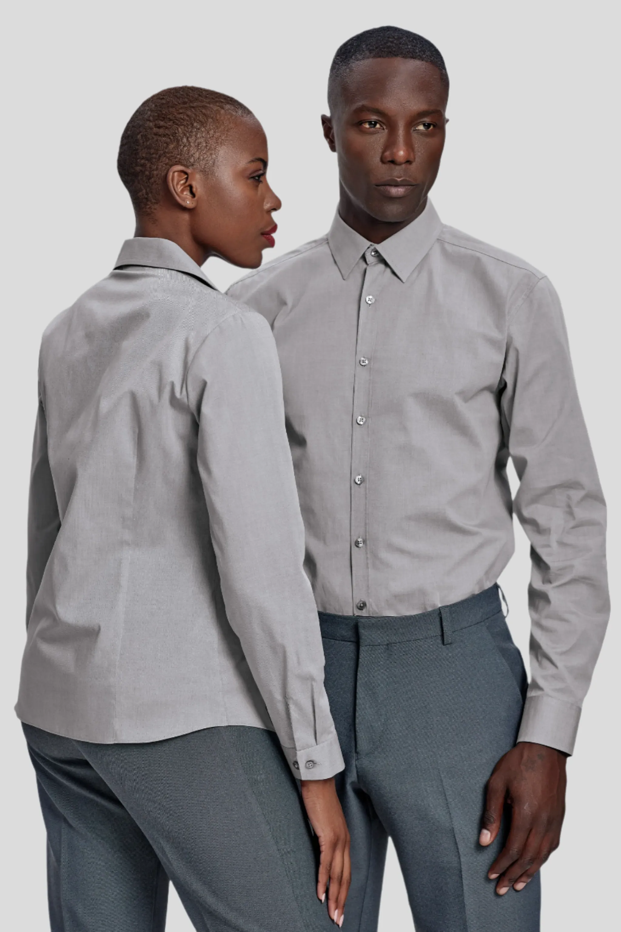 Dean regular fit cotton shirt - grey