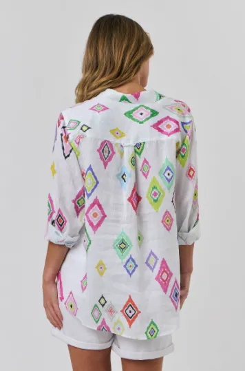 Diamant Linen Boyfriend Shirt