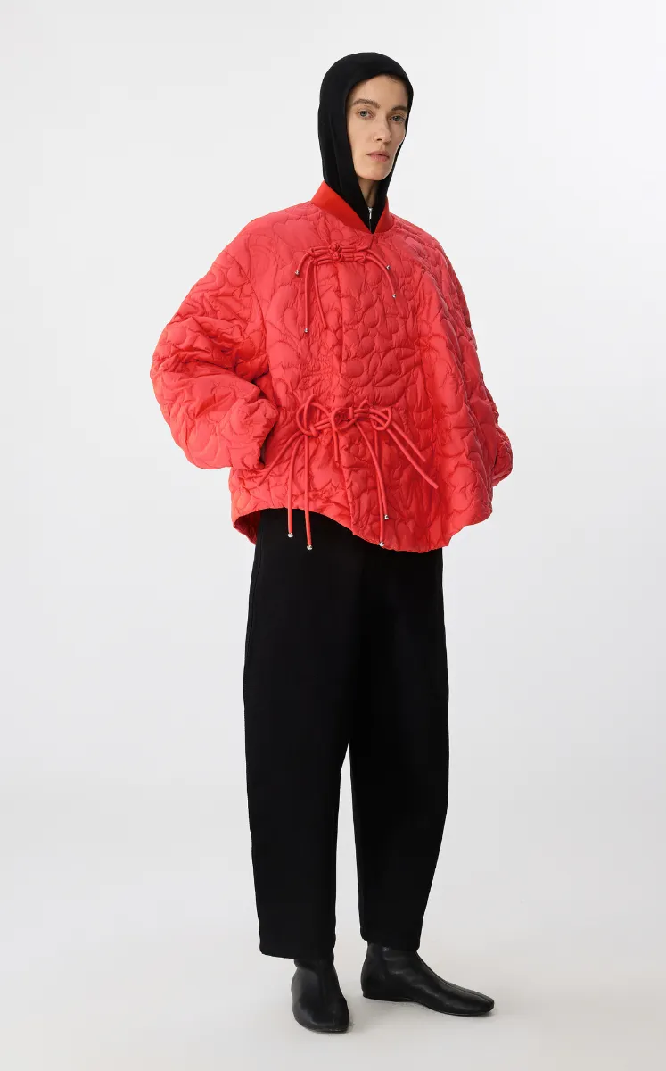 Down coat / JNBY Chinese Knot Oversized Quilted Down Jacket