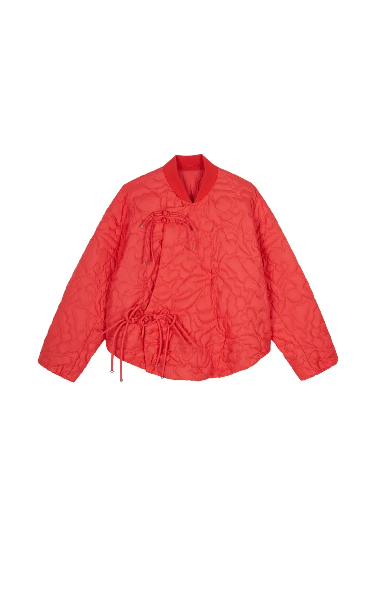 Down coat / JNBY Chinese Knot Oversized Quilted Down Jacket