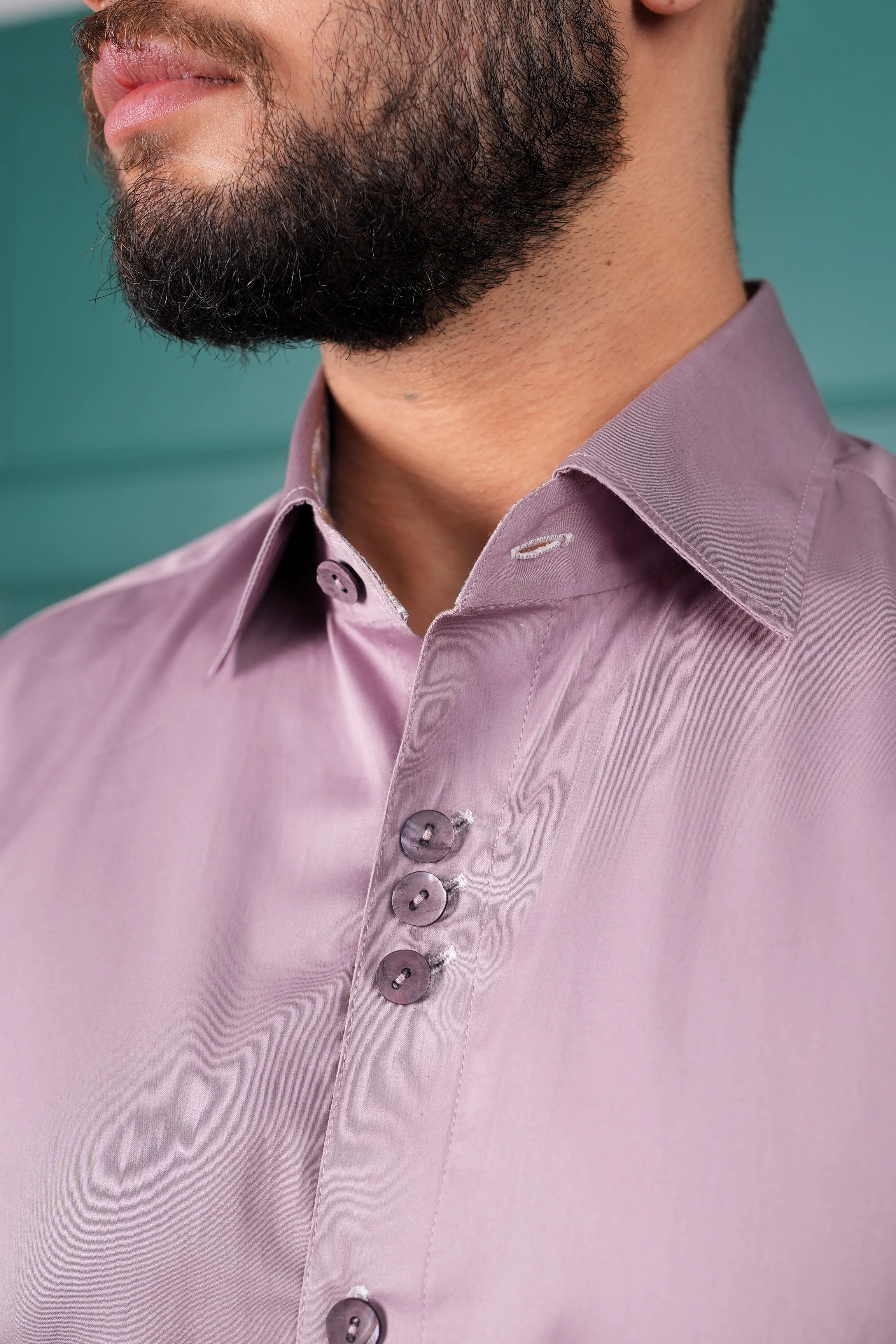 Dusky Mauve Cotton Shirt