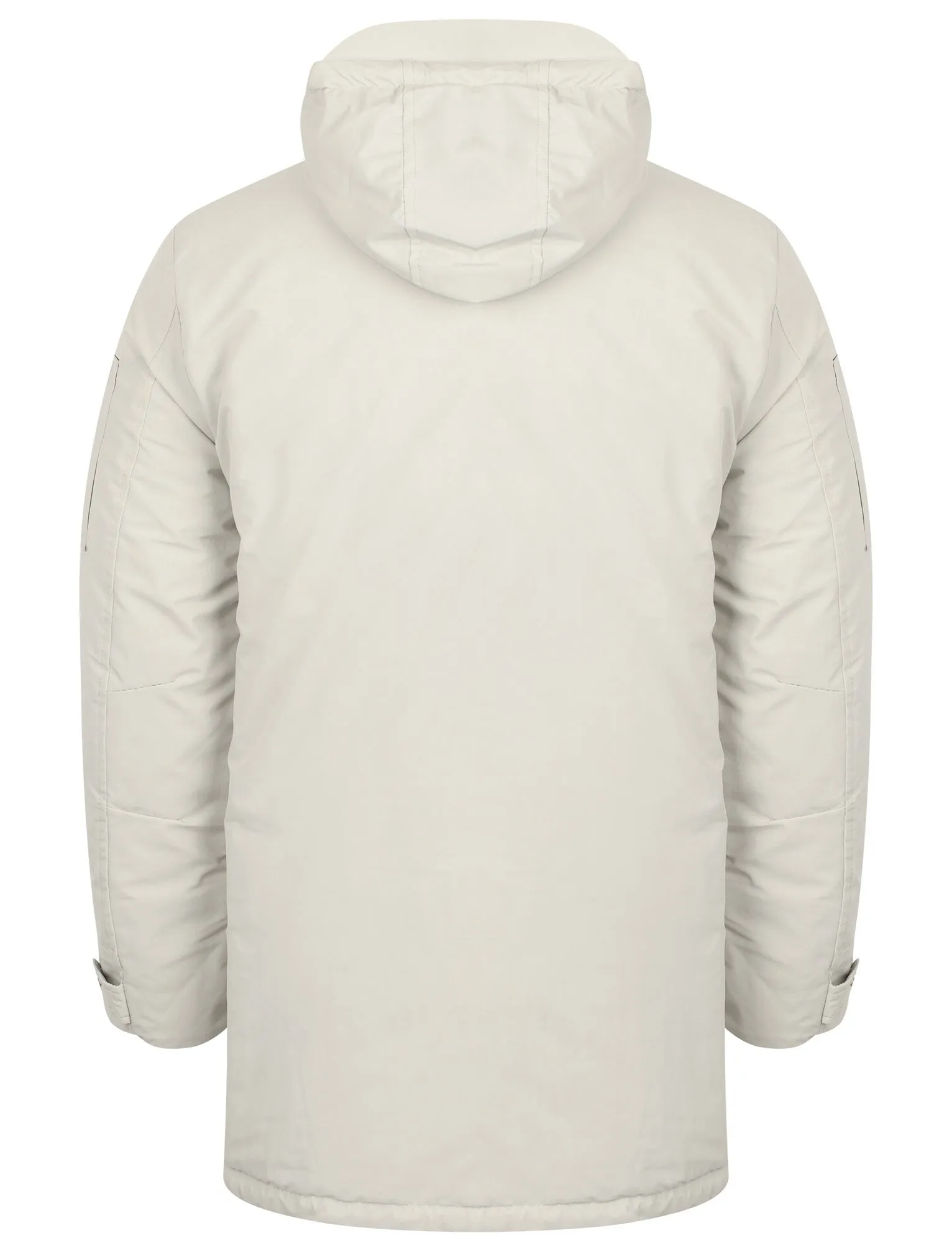 Eskell Hooded Parka Coat with Quilted Lining In Stone - Tokyo Laundry