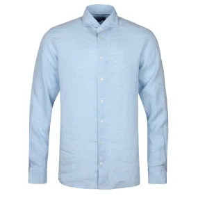 Eton Linen Shirt in Sky Blue