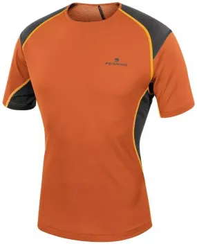 FERRINO T-SHIRT OLLOMONT TECNICA UOMO LEGGERA E TRASPIRANTE DA TREKKING/RUNNING COLORE ORANGE