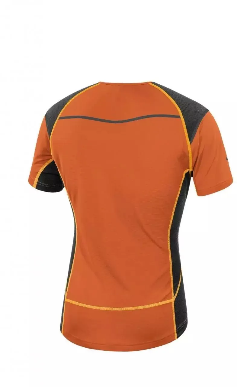 FERRINO T-SHIRT OLLOMONT TECNICA UOMO LEGGERA E TRASPIRANTE DA TREKKING/RUNNING COLORE ORANGE