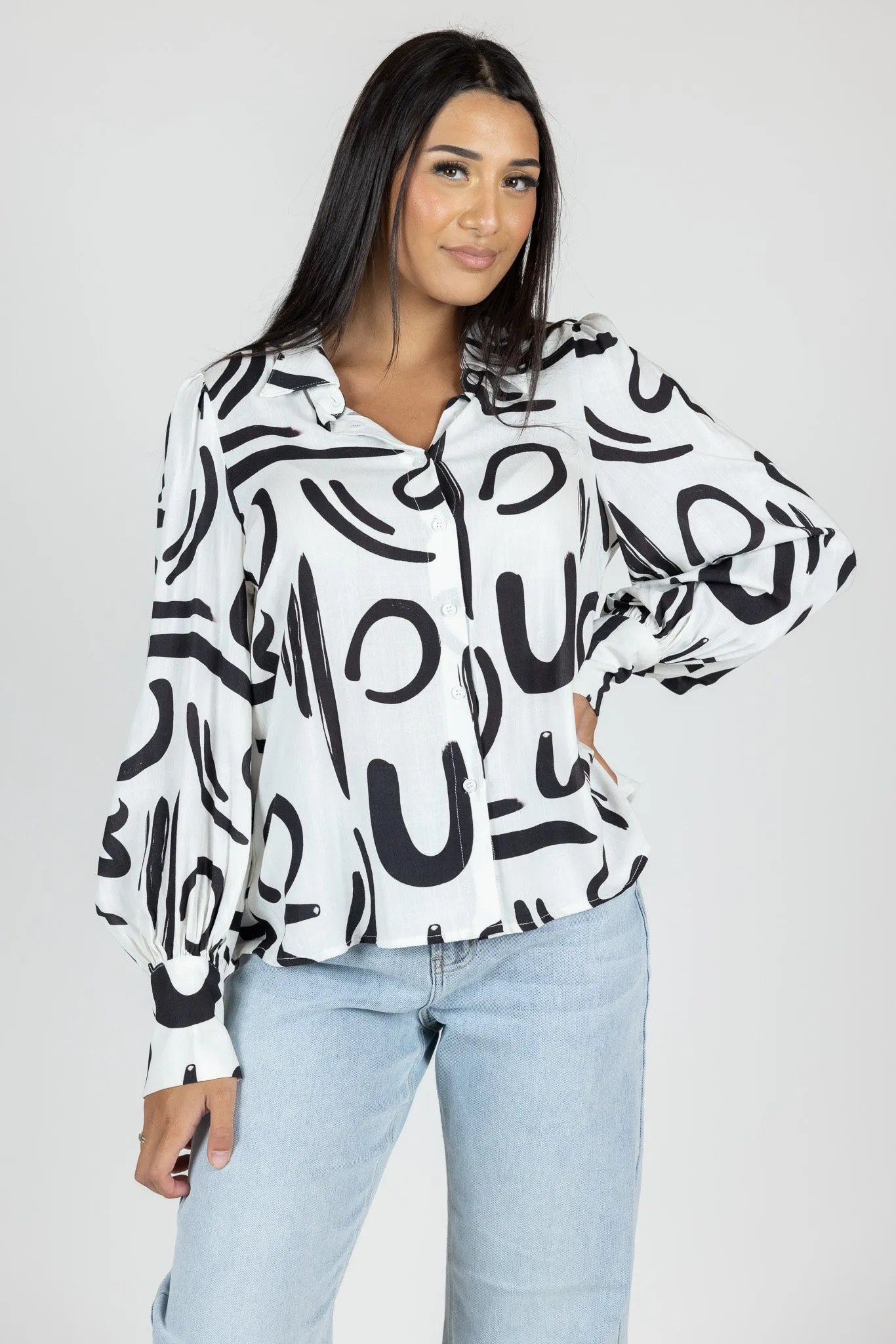Floral Linen Shirt Top
