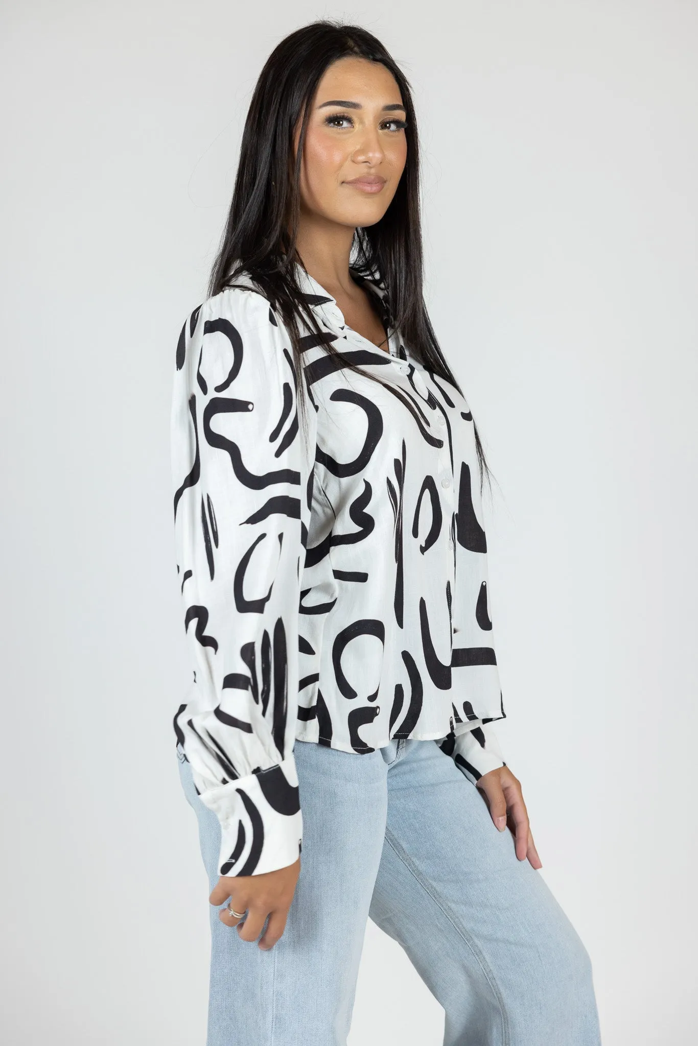 Floral Linen Shirt Top