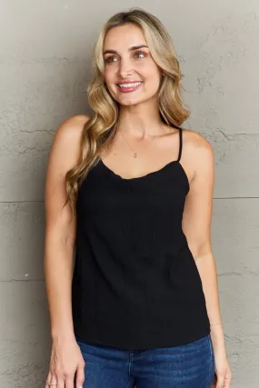 For The Weekend Loose Fit Cami - Black