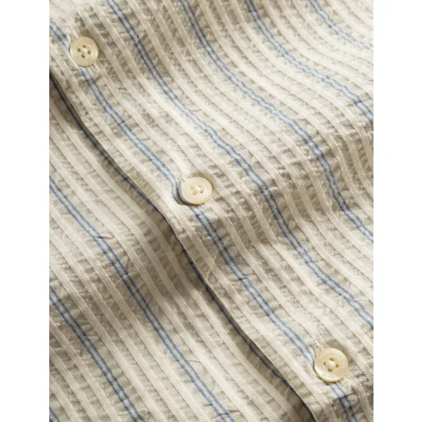 Forét Crest Dove Shirt (blue stripe)