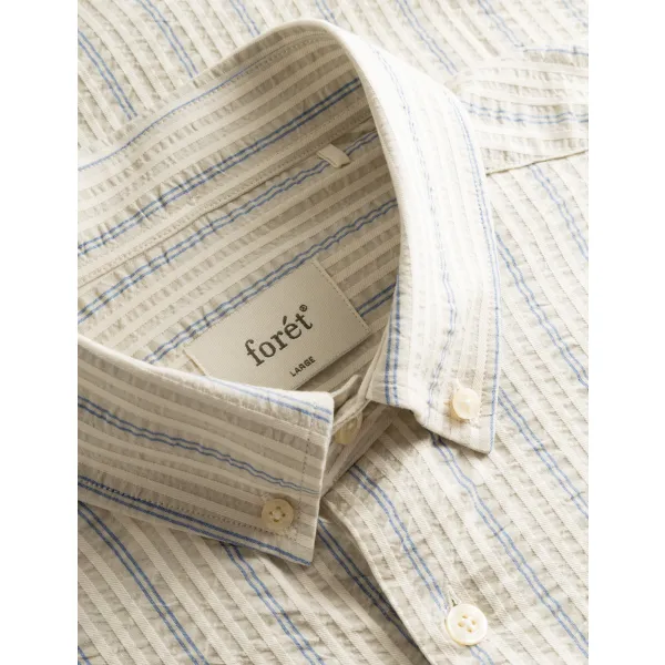 Forét Crest Dove Shirt (blue stripe)