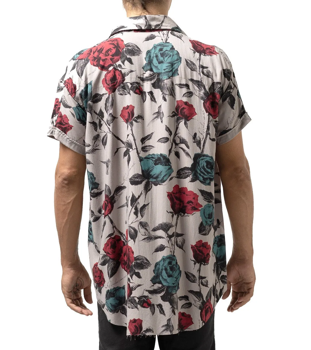 Hawaian S/S Short Rose Full Print