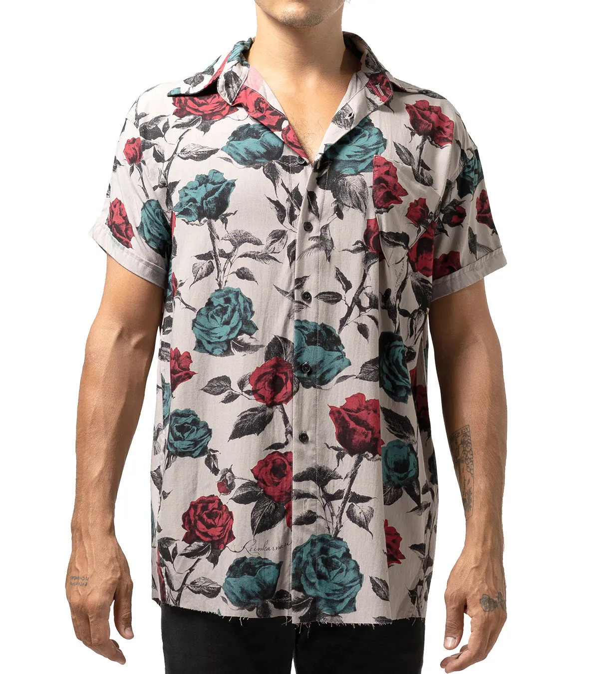 Hawaian S/S Short Rose Full Print