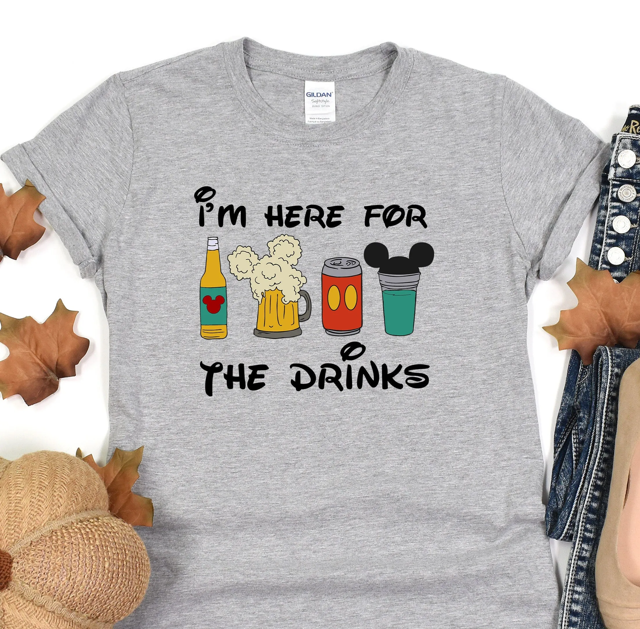 I'm Here For The Drinks, I am Here For The Snacks, Family Shirt, Disney Food Beer Shirts, Disneyland Shirts, Disneyworld Vacation T-shirt