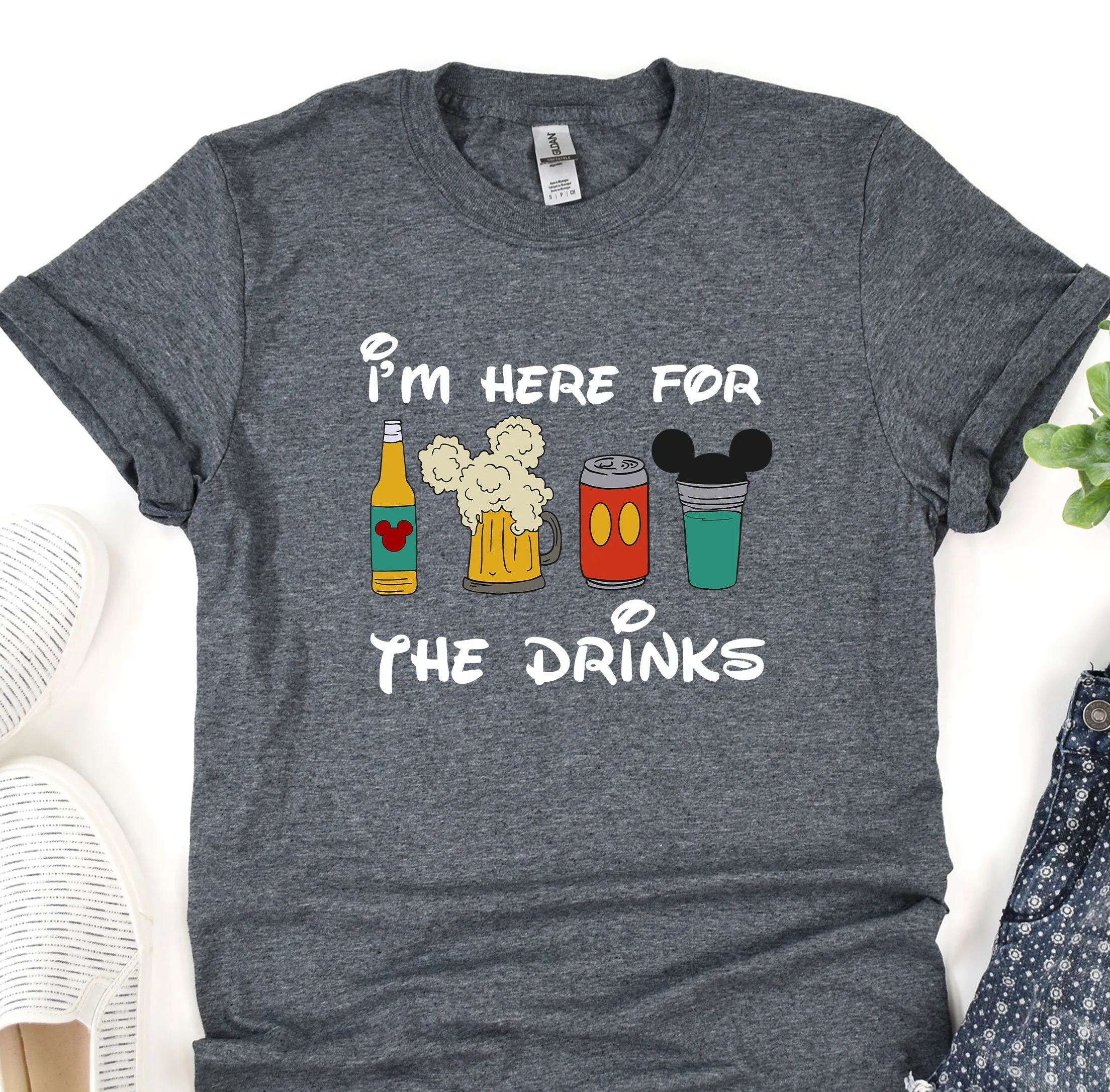 I'm Here For The Drinks, I am Here For The Snacks, Family Shirt, Disney Food Beer Shirts, Disneyland Shirts, Disneyworld Vacation T-shirt