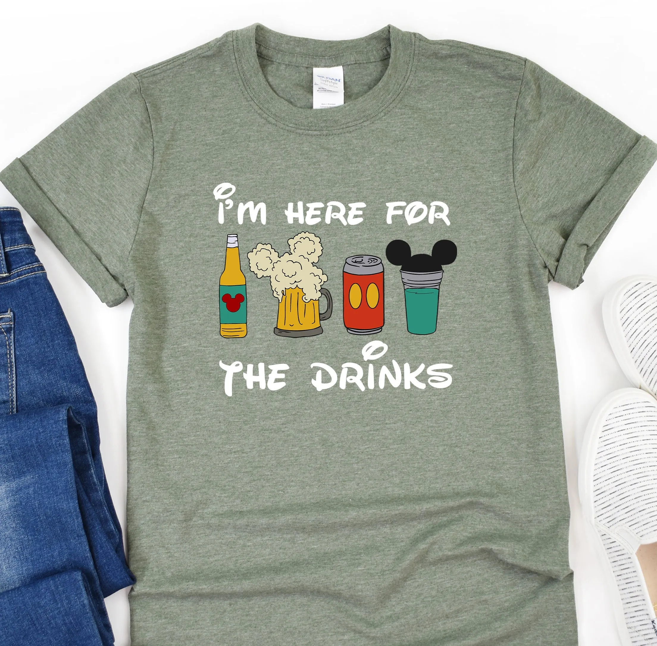 I'm Here For The Drinks, I am Here For The Snacks, Family Shirt, Disney Food Beer Shirts, Disneyland Shirts, Disneyworld Vacation T-shirt