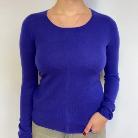 Indigo Purple Cashmere Crew Neck Jumper Small