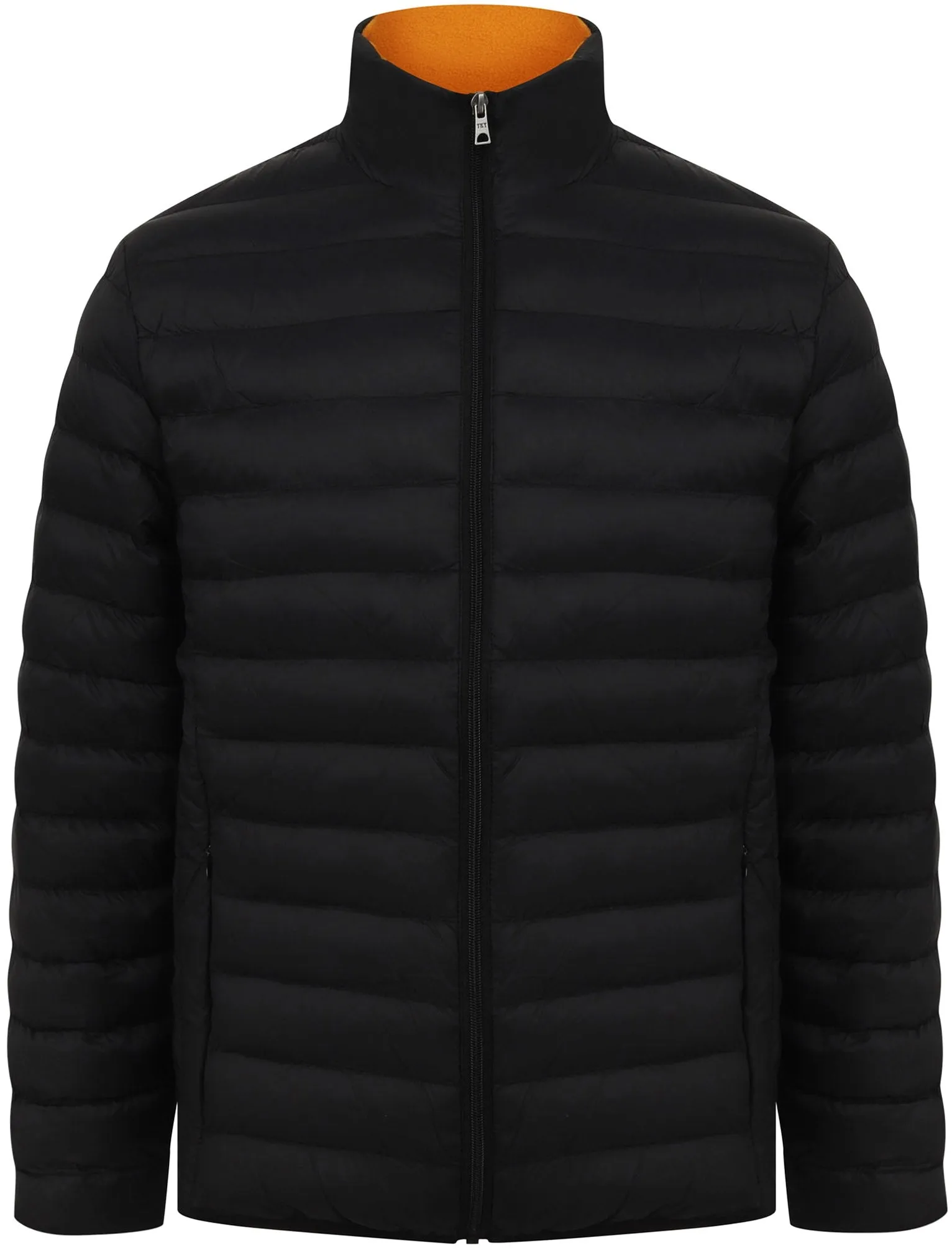 Inigo Funnel Neck Quilted Puffer Jacket in Jet Black - Tokyo Laundry