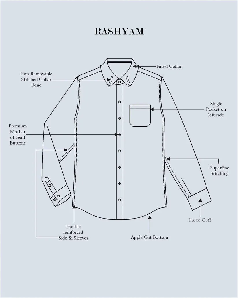 Lanciano Luxury Cotton Small Teals On White Designer Formal Shirt For Men